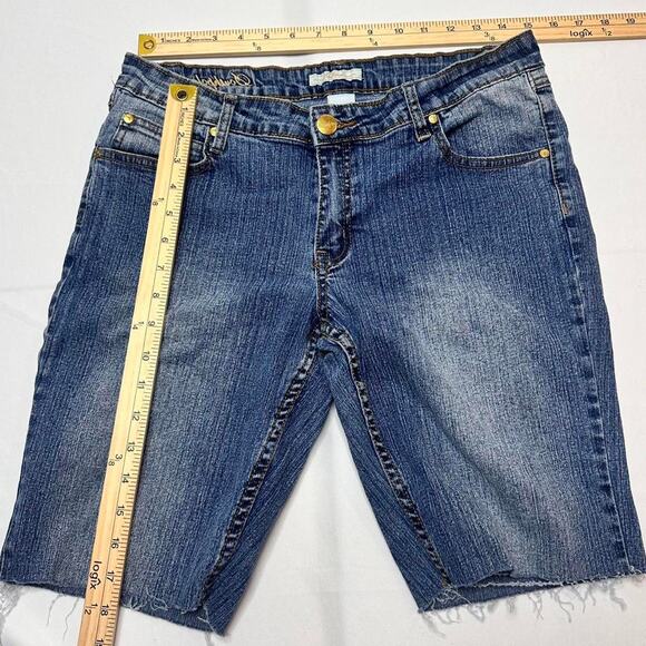 Vintage Y2K-StreetWear South Pole Bedazzled Shorts Logo Women’s Size 13 - Picture 3 of 4